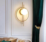 Gold Frost Glass Ball Wall Light - Warm White - Ashish Electrical India
