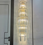 6 Layers Crystal Modern Gold Metal Wall Light for Drawing Room - Warm White