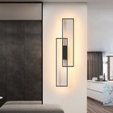 600x200 MM LED Black Long Wall Light Living Room Bedside Light - Warm White