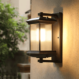 Outdoor Wall Light Fixture Brown Wall Waterproof Lights Glass Shade