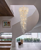 1400mm Long Crystal Double Height Duplex Chandelier - Warm White - Ashish Electrical India