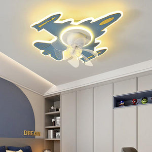 550 MM Blue Rocket Low Ceiling Light with Fan LED Chandelier - Warm White - Ashish Electrical India