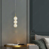 3 Led Gold Modern Pendant Light for Bedside Dining Hanging Light