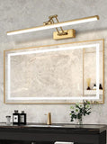 Modern Led Bathroom Gold Metal Vanity Picture Mirror Light Wall Lamp - 3 Color in 1 - Ashish Electrical India