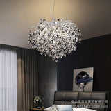 800 MM Crystal Chrome LED Tree Chandelier Light