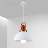 White Metal Pendant Light Hanging Bediside Room Corner Light - Warm White