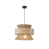 Rattan Earthly Wabi Sabi Chandelier 400 MM for Living Room Outdoor Light - Warm White