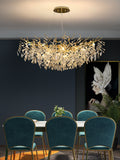 1200MM Long Golden Waterdrop Crystal Chandelier Ceiling Lights Hanging for Living and Dining Room