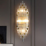 Led Glass Crystal Brass Gold Metal Wall Light - Warm White - Ashish Electrical India