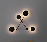 4 LED Modern Black Wall Art Light - Warm White - Ashish Electrical India