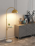 Gold Metal Floor lamp with Table Living Room Standing lamp - Gold