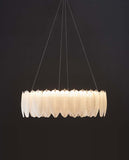 500 MM Feather Glass LED Chandelier for Living Dining Room Light- Warm White