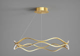 600MM Gold LED Curvy Profile Chandelier Lamp - Warm White - Ashish Electrical India