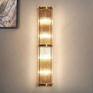 600MM K9 Crystal Metal Wall Lamp for Dining Living Room - Warm White