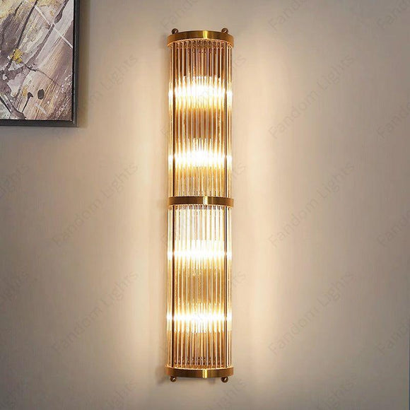 600MM K9 Crystal Metal Wall Lamp for Dining Living Room - Warm White