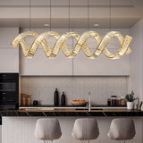 1200x350MM Long Crystal Gold Chandelier Ceiling Lights Hanging - Warm White