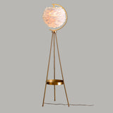 Gold Peach Feather Tripod Floor lamp with Shade Living Room Standing lamp - Gold