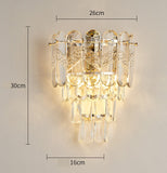 Led K9 Crystal Metal Wall Light for Dining Living Room - Warm White