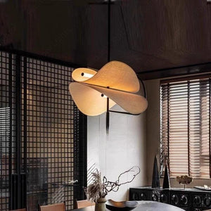 Rattan 550 MM Light Beige Chandelier Pendant Hanging for Living Room Outdoor Light