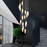 12 Light LED DOUBLE HEIGHT STAIR CHANDELIER - WARM WHITE