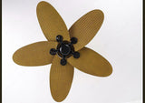 52 Inch Wind Beige Rattan Palm Leaf ceiling fan remote Controlled