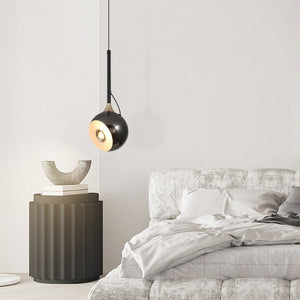 led Black Pendant Light for Bedside Hanging Light - Warm White