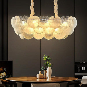 1200x350MM LONG GOLD Leaf CHANDELIER CEILING LIGHTS HANGING - WARM WHITE - Ashish Electrical India