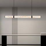 1000MM Faux Marble Black LED Light Chandelier Lighting