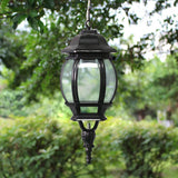 1-Light Black Vintage Gold Glass Outdoor Pendant Ceiling Light - Warm White - Ashish Electrical India