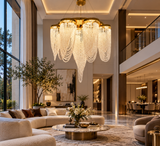 800MM Crystal Pearl Chandelier Lamp