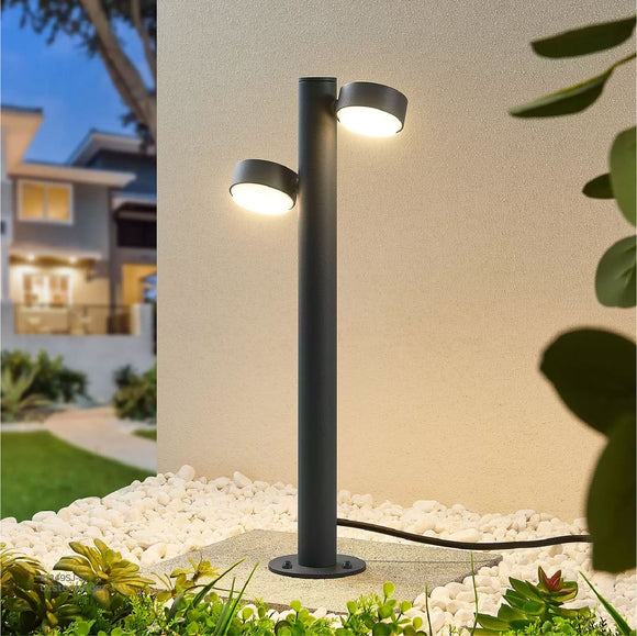 Led 600MM Die Cast Alluminium Body Bollard Outdoor Garden Park Driveway Light - Warm White