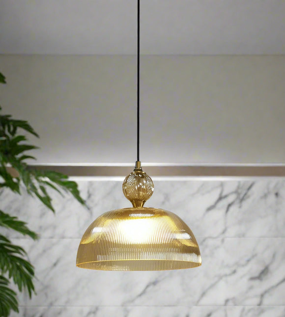 LED Green Amner Gold Pendant Hanging Fancy Light for Home Decor Dining Room