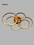 6 Light Rose Gold Body Modern LED Chandelier for Dining Living Room Lamp