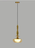Amber Glass Pendant Light for Bedside Hanging Light - Warm White
