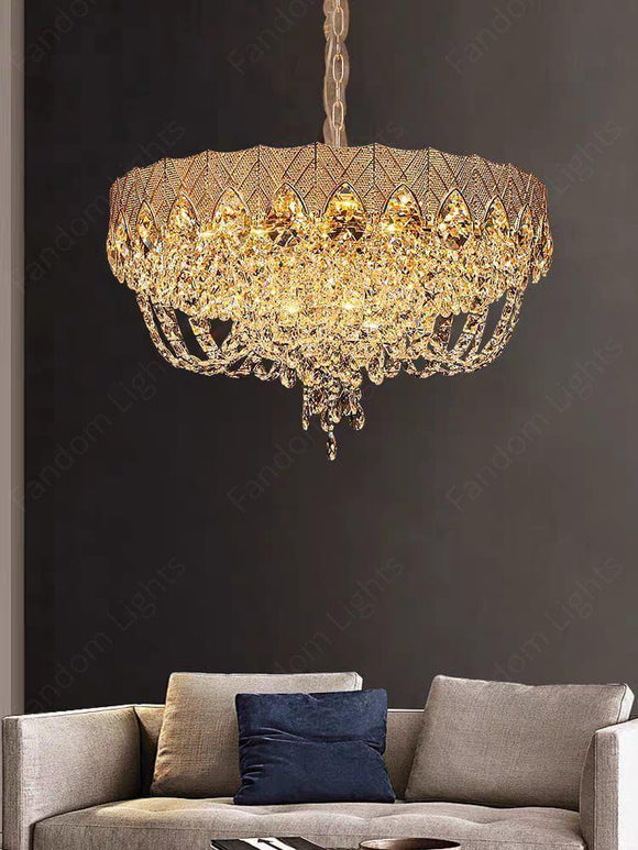 800 MM Crystal LED Chandelier Light for Living Room Dining Room