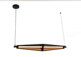 1000MM Tinted Glass Modern LED Linear Light Chandelier Lighting Lamp Cord Pendant Lamp
