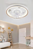 500 MM Gold Low Ceiling Light with Fan LED Chandelier - Warm White