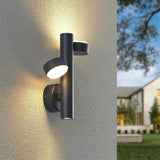 2 Led Modern Black Outdoor Wall Light - Warm White