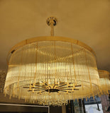 800 MM Crystal Gold LED Chandelier for Living Dining Room Light- Warm White