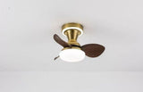 22 Inch Gold Low Profile Ceiling Light with Fan LED Chandelier