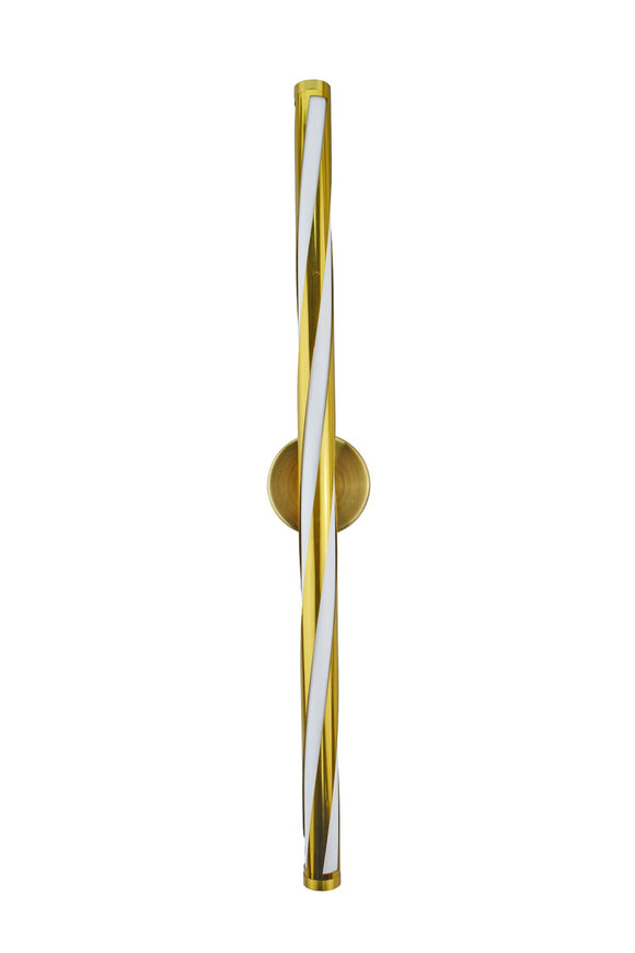 600MM Curv LED Brass Gold Modern Wall Light Living Room LCD Panel Light - Warm Whit