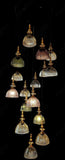 15-LIGHT LED DOUBLE HEIGHT STAIR CHANDELIER - WARM WHITE