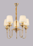 5 Light Gold Italian Chandelier Light for Dining Hall with Shades