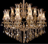 19 LIGHT Amber GLASS ITALIAN CHANDELIER LIGHT FOR DINING HALL