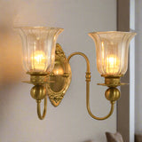 2 Light Vintage Brass Gold Metal Wall Light for Living Room Drawing Room Bedroom