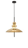Amber Tint Glass Pendant Light for Bedside Hanging Light