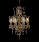 6 LIGHT Glass Champagne ITALIAN CHANDELIER LIGHT
