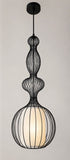 Black Metal Pendant Hanging for Living Room Outdoor Light