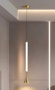 Led Brass Gold Modern Pendant Light for Bedside Dining Hanging Light