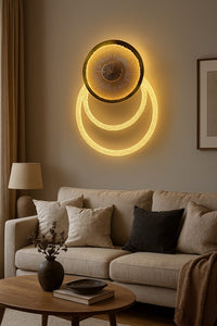 LED Modern Rope Electroplated Gold Wall Art Light